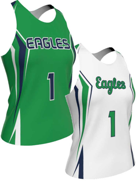 Dawg - Ladies/Girls "Full Speed" Custom Sublimated Reversible Lacrosse Pinnie Ladies Reversible Pinnies All Sports Uniforms