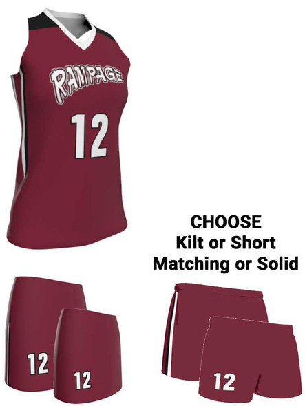 Dawg - Ladies/Girls "Bite Back" Custom Sublimated Racerback Lacrosse Uniform Racerback All Sports Uniforms