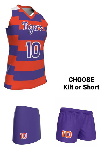 Dawg - Ladies/Girls "First Strike" Custom Sublimated Racerback Lacrosse Uniform Racerback All Sports Uniforms