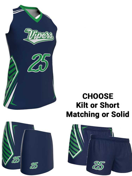 Dawg - Ladies/Girls "Pack Leader" Custom Sublimated Racerback Lacrosse Uniform Racerback All Sports Uniforms