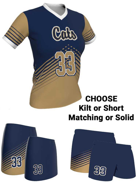 Dawg - Ladies/Girls "Fighter" Custom Sublimated Short Sleeve Lacrosse Uniform Short Sleeve All Sports Uniforms
