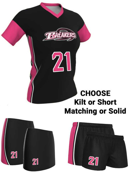 Dawg - Ladies/Girls "Relentless" Custom Sublimated Short Sleeve Lacrosse Uniform Short Sleeve All Sports Uniforms