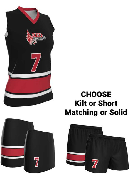 Dawg - Ladies/Girls "Fast Lane" Custom Sublimated Sleeveless Lacrosse Uniform Sleeveless All Sports Uniforms