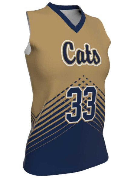 Dawg - Ladies/Girls "Fighter" Custom Sublimated Sleeveless Lacrosse Game Jersey Sleeveless All Sports Uniforms