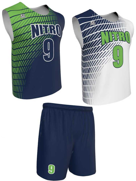 Dawg - Mens/Youth "Frontline" Custom Sublimated Wide Shoulder Reversible Lacrosse Uniform Reversible Wide Shoulder All Sports Uniforms