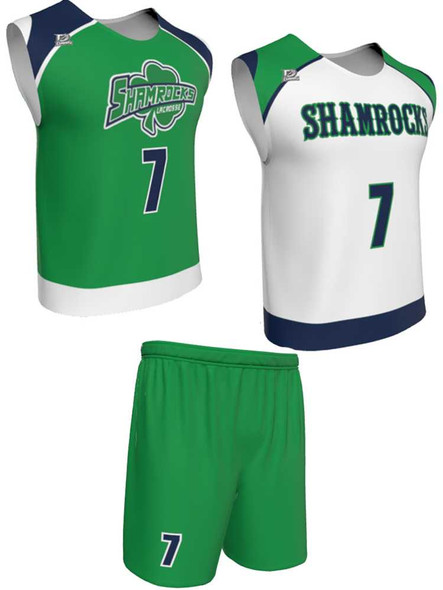 Dawg - Mens/Youth "Earned" Custom Sublimated Wide Shoulder Reversible Lacrosse Uniform Reversible Wide Shoulder All Sports Uniforms