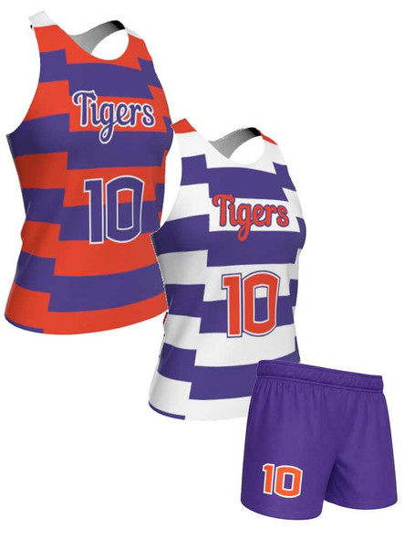 Dawg - Ladies/Girls "First Strike" Custom Sublimated Reversible Lacrosse Uniform Set Ladies Practice Uniforms All Sports Uniforms
