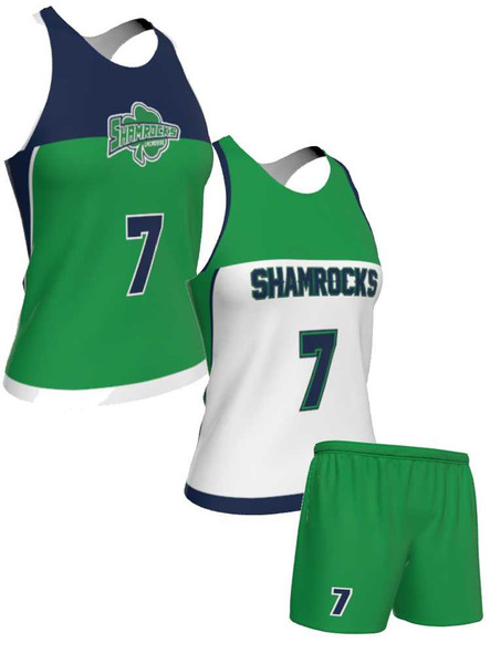 Dawg - Ladies/Girls "Earned" Custom Sublimated Reversible Lacrosse Uniform Set Ladies Practice Uniforms All Sports Uniforms