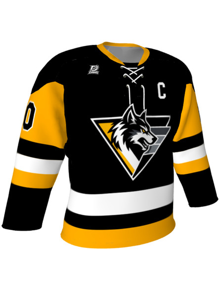 Dawg - Adult/Youth "Pittsburgh Dawg" Custom Sublimated Laced Yoked Hockey Jersey