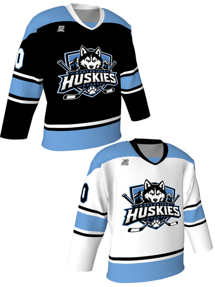 Dawg - Adult/Youth "One Timer" Custom Sublimated Reversible V-Neck Yoked Hockey Jersey