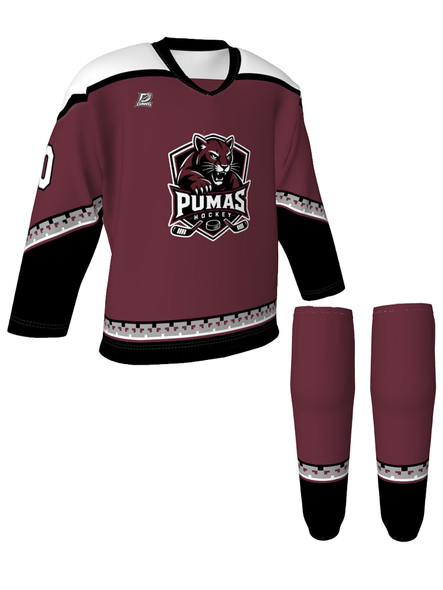 Dawg - Adult/Youth "Arizona Dawg" Custom Sublimated V-Neck Yoked Hockey Jersey + Socks