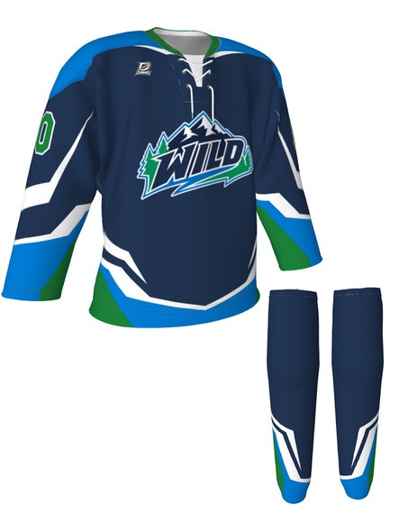 Dawg - Adult/Youth "Chain Breaker" Custom Sublimated Laced Yoked Hockey Jersey + Socks