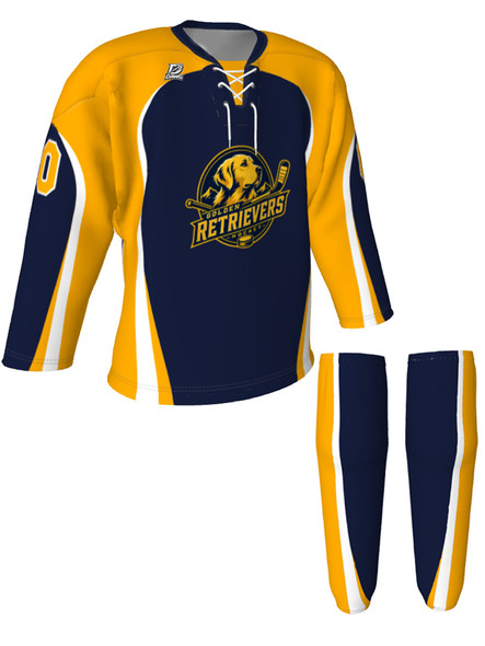 Dawg - Adult/Youth "Rabid Dawg" Custom Sublimated Laced Yoked Hockey Jersey + Socks
