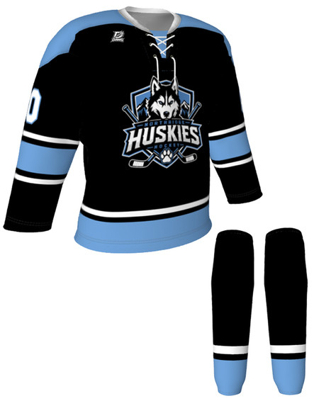 Dawg - Adult/Youth "One Timer" Custom Sublimated Laced Yoked Hockey Jersey + Socks