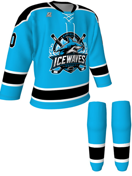 Dawg - Adult/Youth "No Leash" Custom Sublimated Laced Yoked Hockey Jersey + Socks