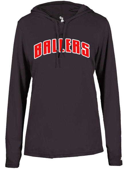 Womens "Bravo" Performance Wicking Hoodie Tee