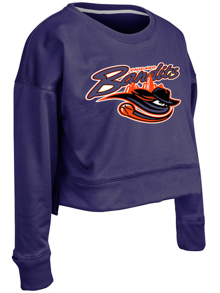 Womens "Lineup" Performance Wicking Crop Crew
