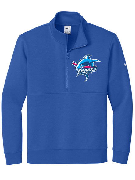 Nike "Club Sleeve Swoosh" 8.3 oz 80/20 1/2 Zip Pullover