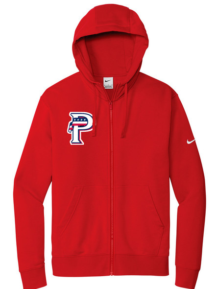 Adult Nike "Club Sleeve Swoosh" 8.2oz 80/20 Full Zip Hoodie