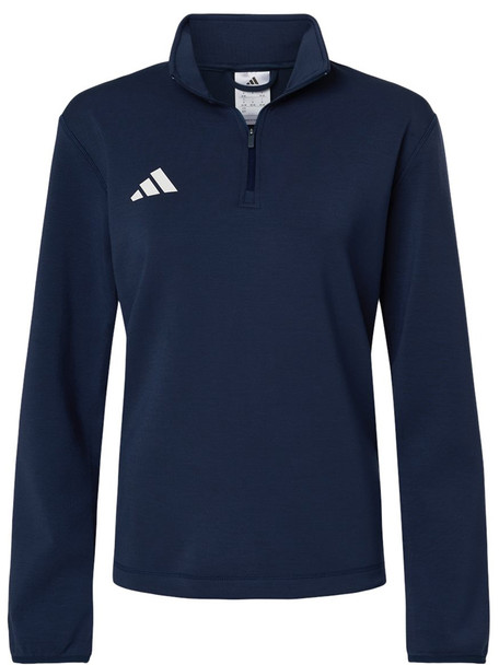 Womens Adidas "3 Stripe" 1/4 Zip Pullover