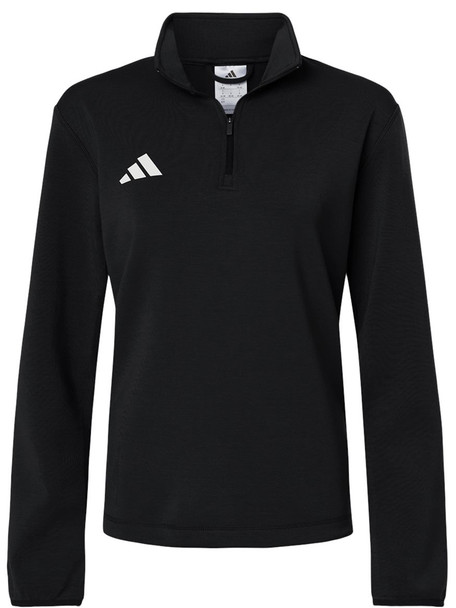 Womens Adidas "3 Stripe" 1/4 Zip Pullover