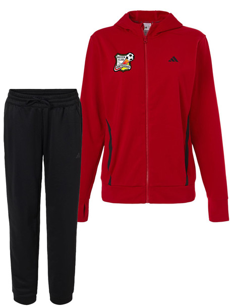 Womens Adidas "Game & Go" Perfromance Wicking Full Zip Hoodie Set