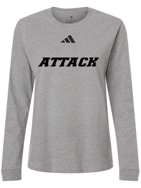 Womens Adidas "Essential" 100% Cotton Long Sleeve Tee
