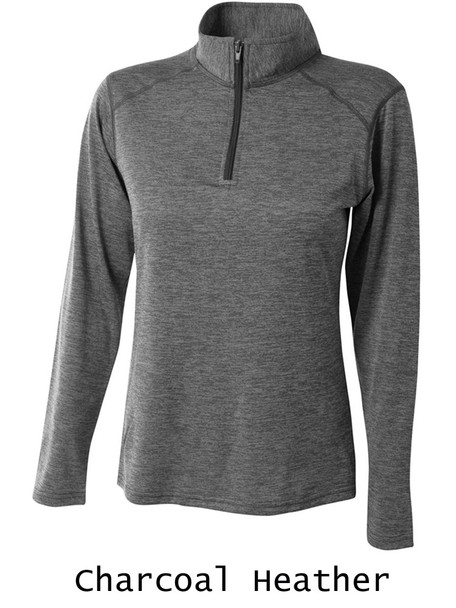 Womens "Lightweight Heathered Escape" 1/4 Zip Pullover