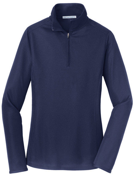 Womens "Point" Pinpoint Mesh 1/2 Zip Pullover