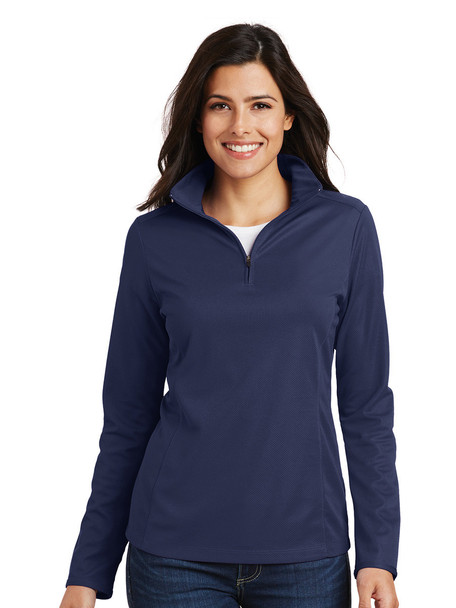Womens "Point" Pinpoint Mesh 1/2 Zip Pullover