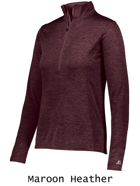 Womens "Heathered Compass" 1/4 Zip Pullover
