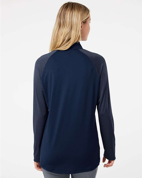 Womens Adidas "Shoulder Stripe" 1/4 Zip Pullover