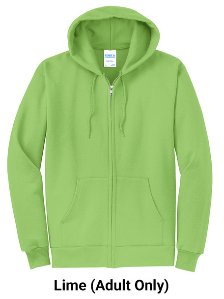 "Unity" 7.8 oz 50/50 Decorated Fleece Full Zip Hoodie