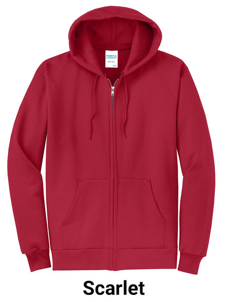 "Unity" 7.8 oz 50/50 Decorated Fleece Full Zip Hoodie