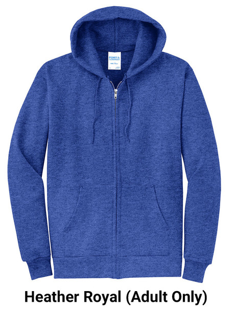 "Unity" 7.8 oz 50/50 Decorated Fleece Full Zip Hoodie
