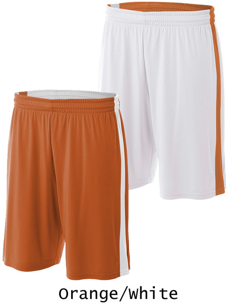 Adult 10" Inseam "Bulldog" Reversible Basketball Shorts