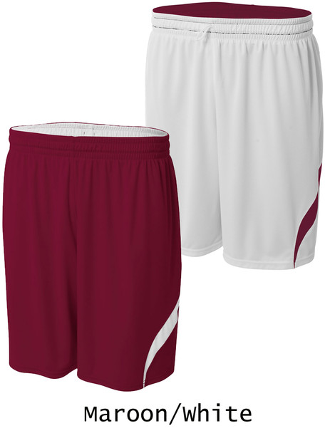 Adult 10" Inseam "Hang Time" Reversible Basketball Shorts