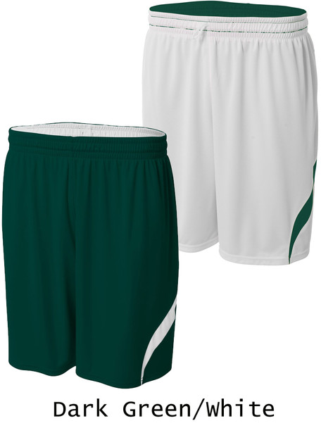 Adult 10" Inseam "Hang Time" Reversible Basketball Shorts