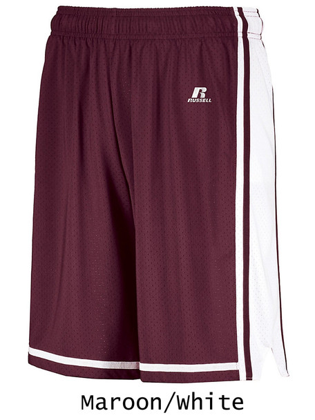Adult 8" Inseam Russell "Retro" Mesh Basketball Shorts
