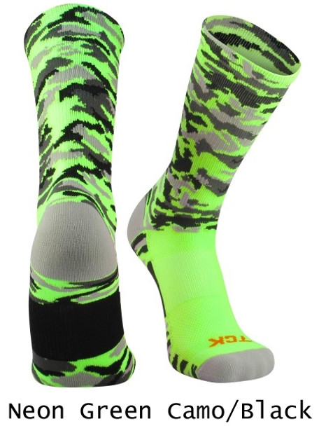Woodland Camo Crew Baseball Sock