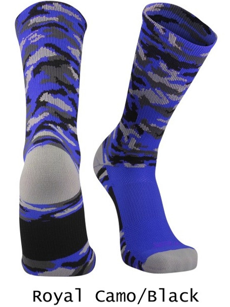 Woodland Camo Crew Baseball Sock