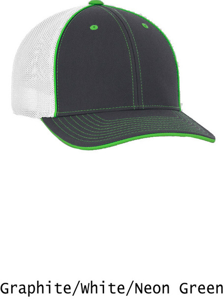 Tri-Color Trucker Mesh Moisture Control Baseball Cap