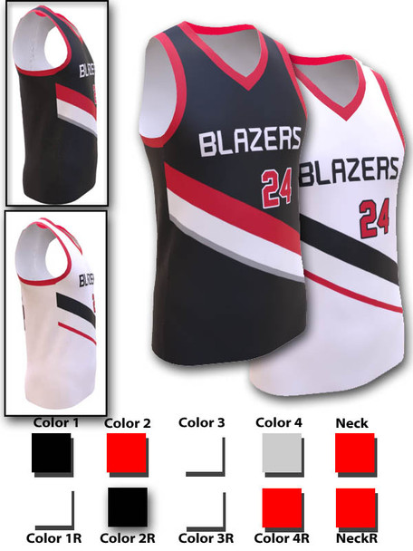 Saver Series - Adult/Youth "Blazer" Custom Sublimated Reversible Basketball Set