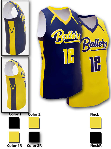 Control Series - Adult/Youth "Flash" Custom Sublimated Reversible Basketball Set