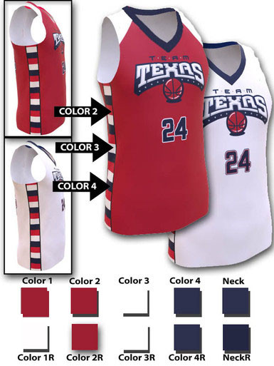 Saver Series - Adult/Youth "Patriot" Custom Sublimated Reversible Basketball Set