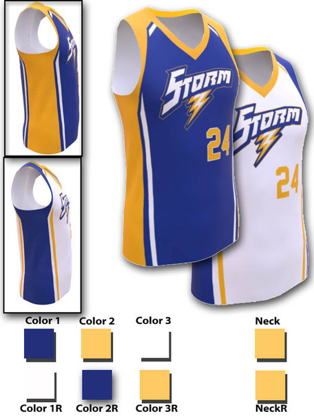 Saver Series - Adult/Youth "Pirate" Custom Sublimated Reversible Basketball Set