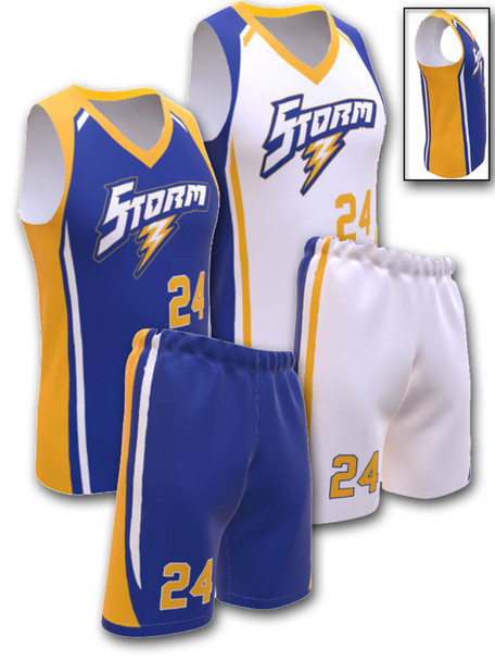 Saver Series - Adult/Youth "Pirate" Custom Sublimated Reversible Basketball Set