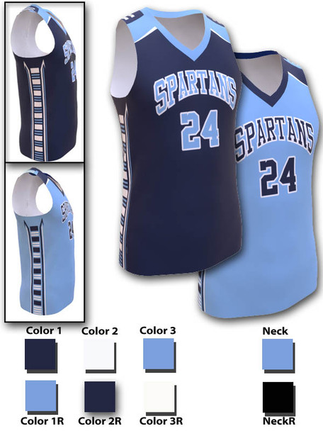 Saver Series - Adult/Youth "Matrix" Custom Sublimated Reversible Basketball Set