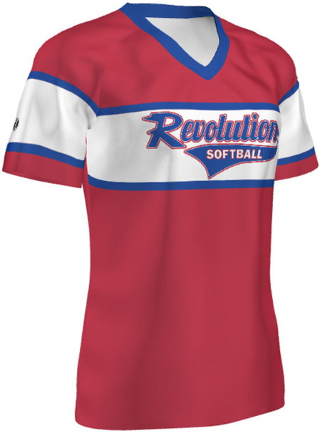 Quick Ship Plus - Womens/Girls "Blockade" Custom Sublimated Softball Jersey