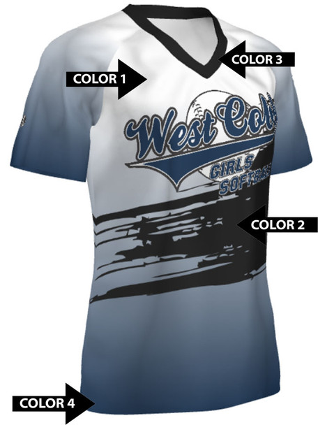 Quick Ship Plus - Womens/Girls "Nano" Custom Sublimated Softball Jersey